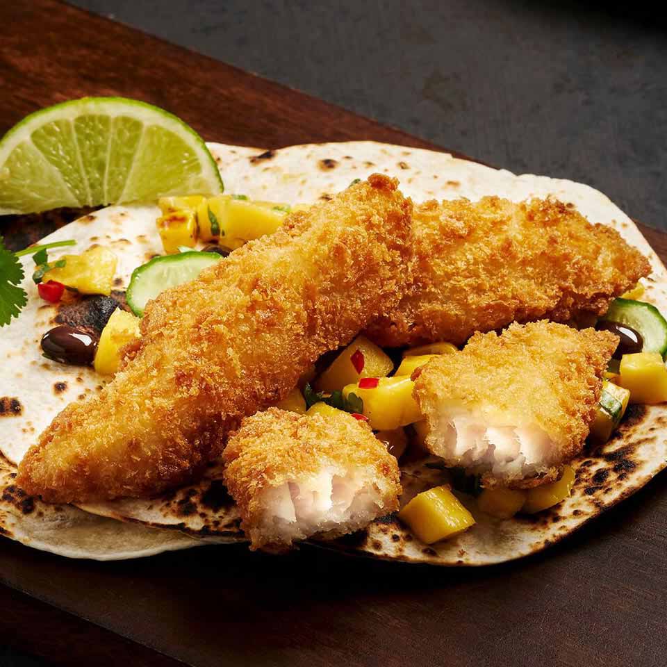 I&J® Panko Crumbed MSC Whiting Strips, Prepared