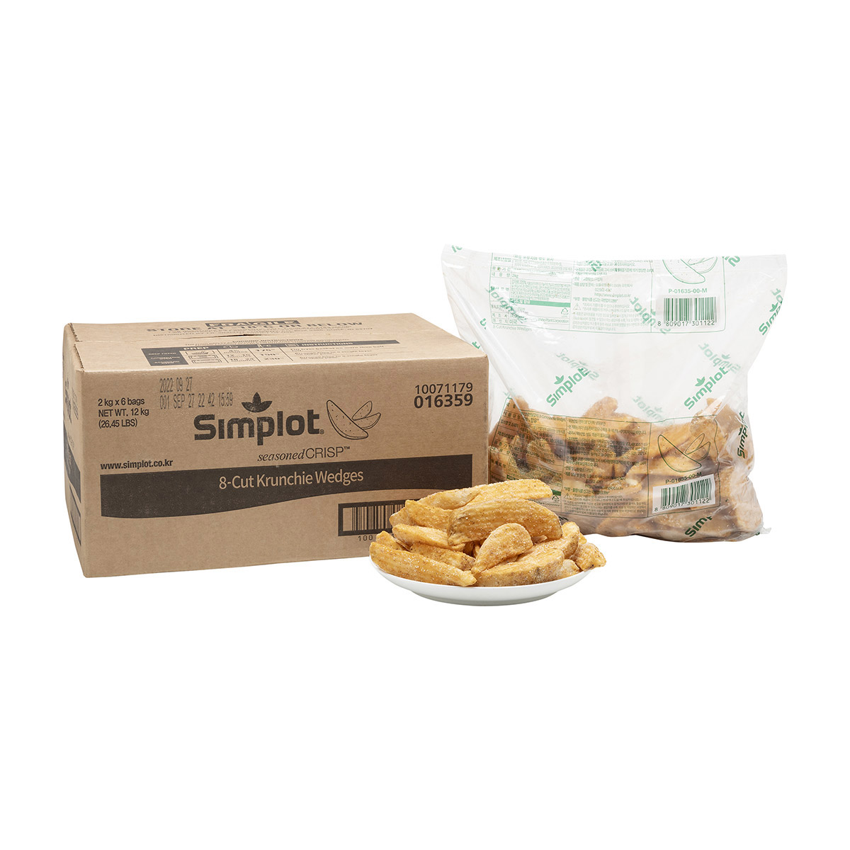Simplot SeasonedCRISP Fries 크런치 반죽 웨지 (skin on), 스타일 적용 Simplot SeasonedCRISP Fries 크런치 반죽 웨지 (skin on), 스타일 적용