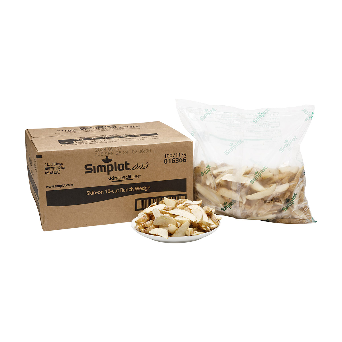 Simplot Skincredibles Potatoes 10컷 랜치 웨지 (skin on), 스타일 적용