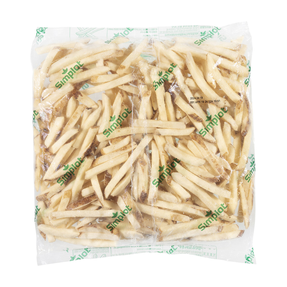 Simplot Ultra Clear Potatoes Clear Coated Straight Cut Fries, Skin On, Back Innerpack