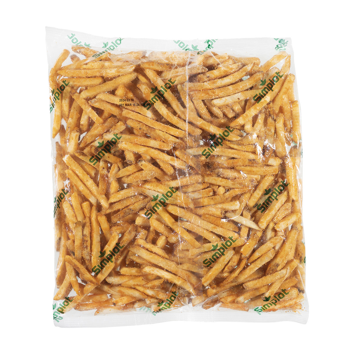 Simplot SeasonedCRISP Fries Savory Straight Cut Fry, Back Innerpack