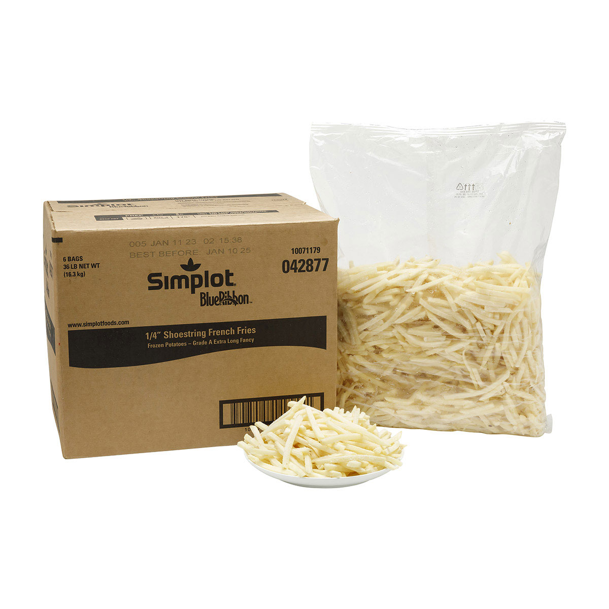 Simplot Blue Ribbon® Fries Shoestring Fries, Styled Simplot Blue Ribbon® Fries Shoestring Fries, Styled