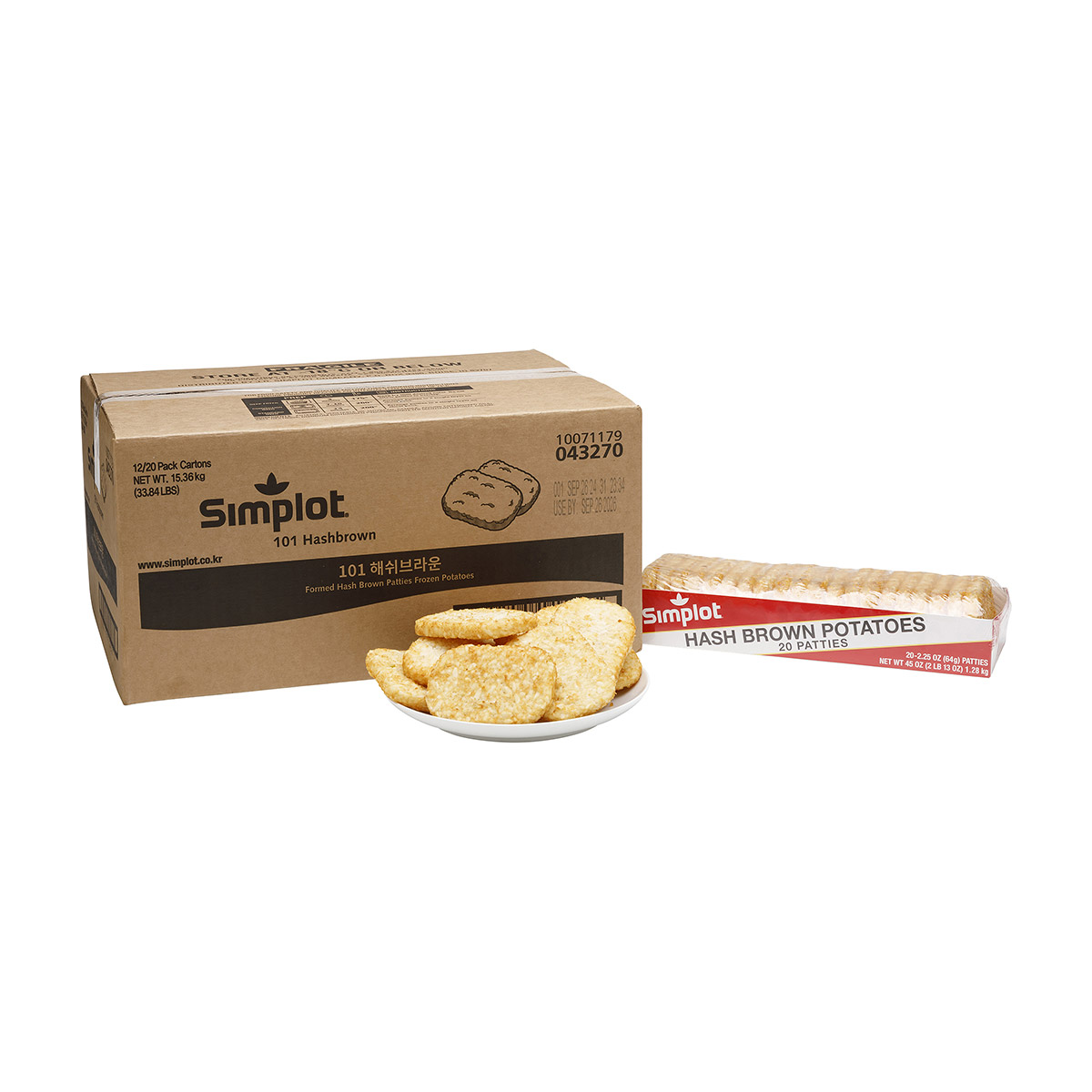 Simplot Traditional Potatoes 해시 브라운 패티, 스타일 적용