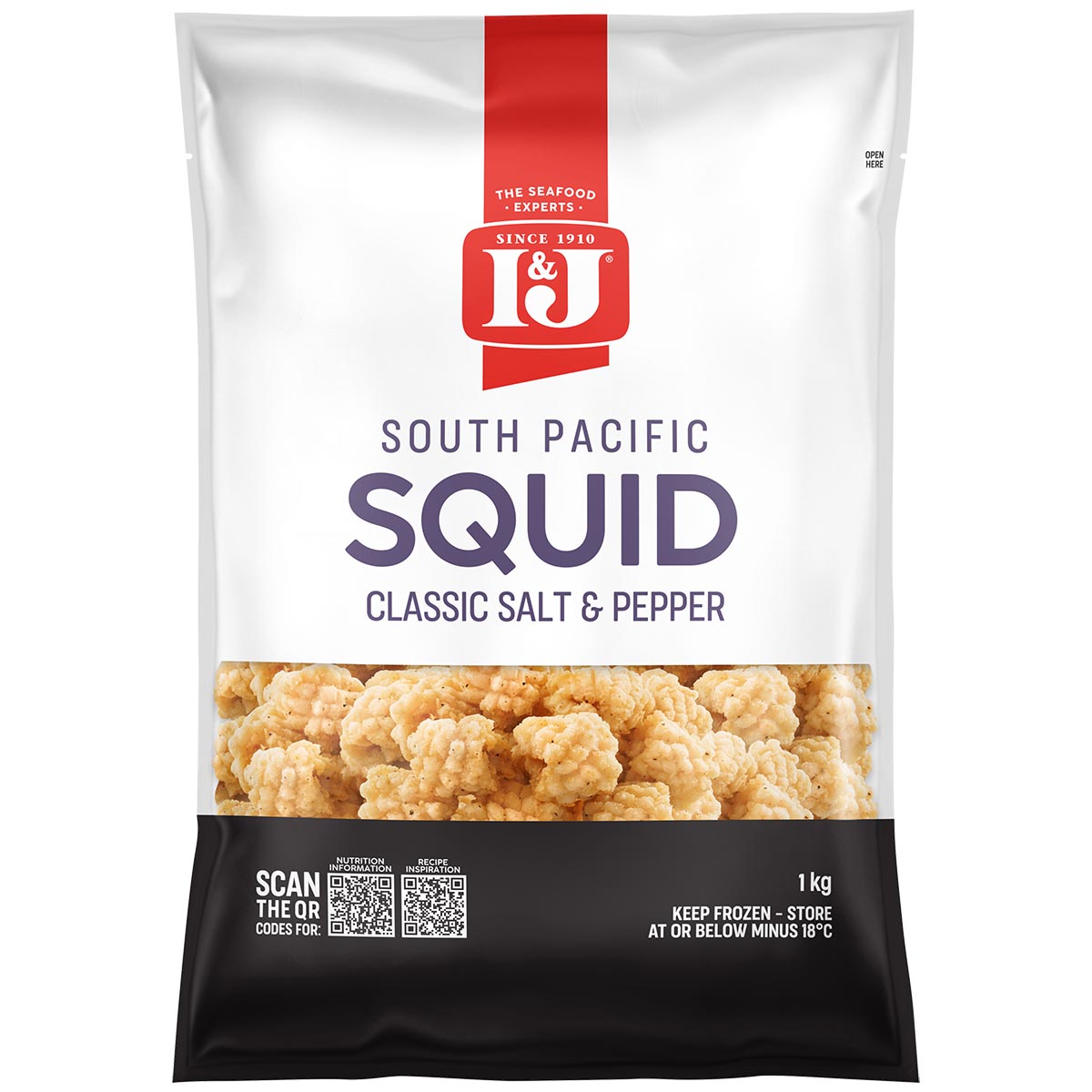 I&J® Classic Salt and Pepper Squid, Front Innerpack