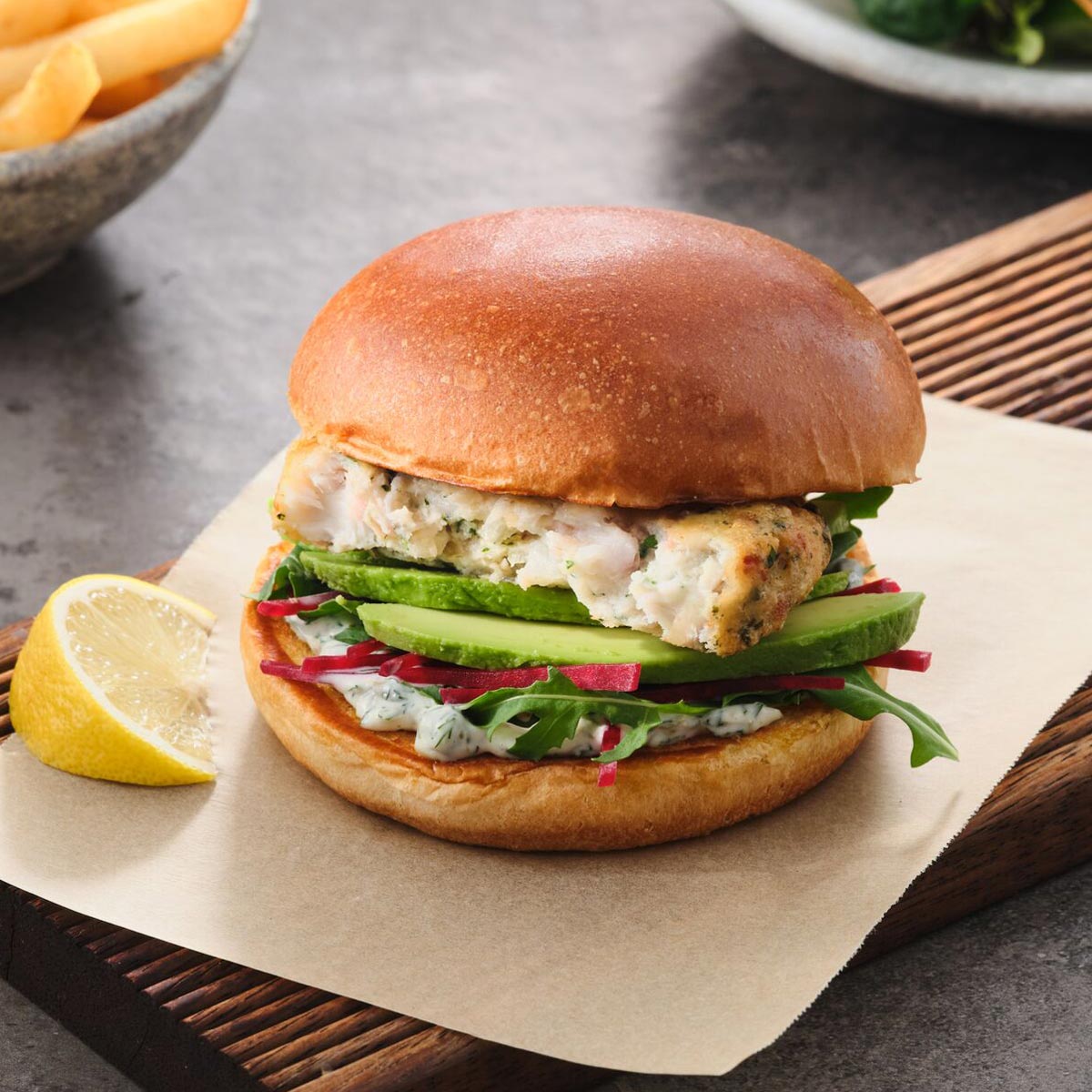 TopSail® Barramundi Burger , Prepared