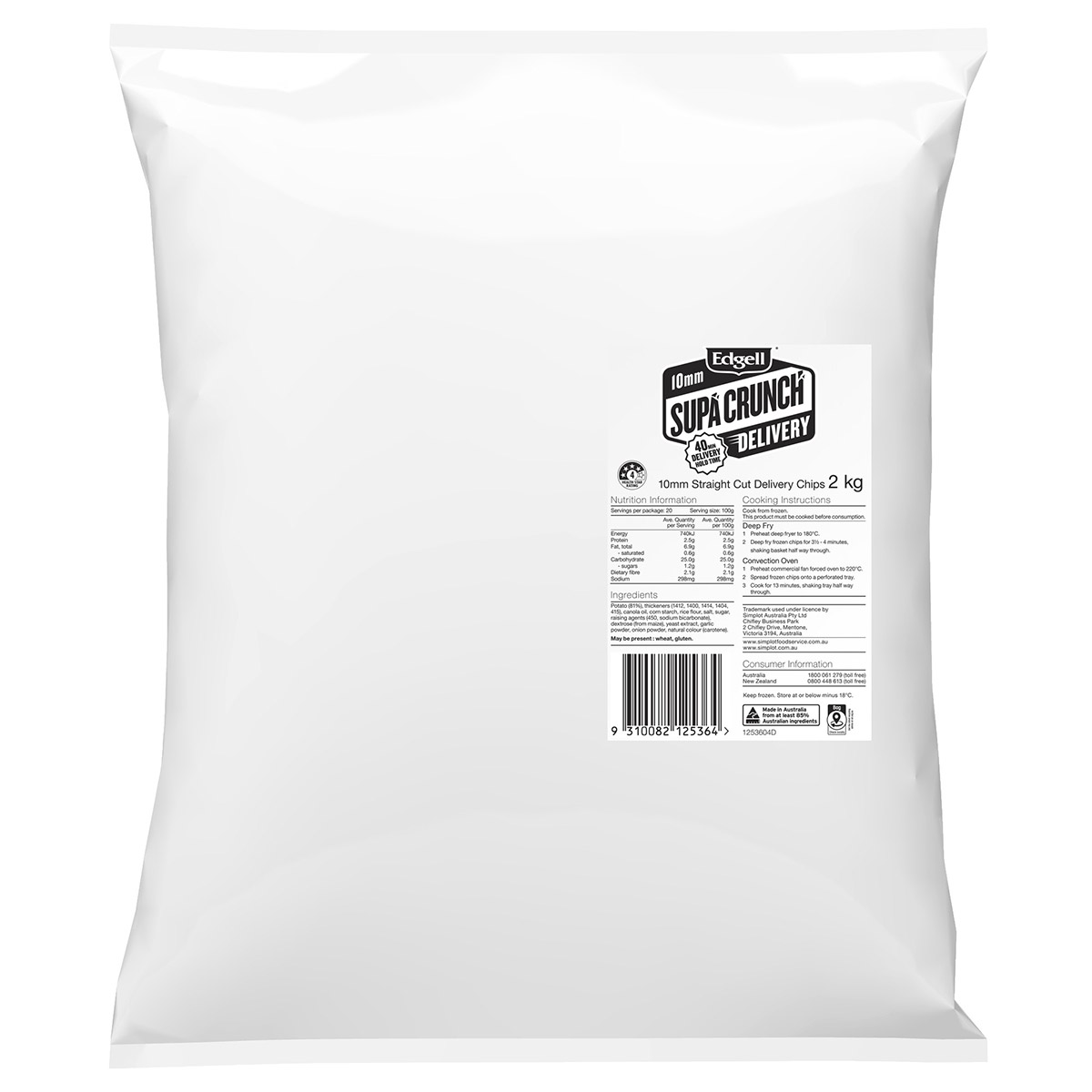 Edgell® Supa Crunch® 10mm Delivery Chips, Front Innerpack