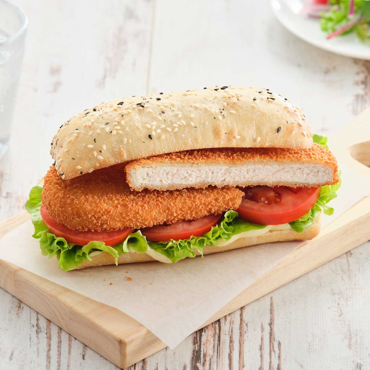 Chiko® Chicken Schnitzel (Sandwich Size), Prepared