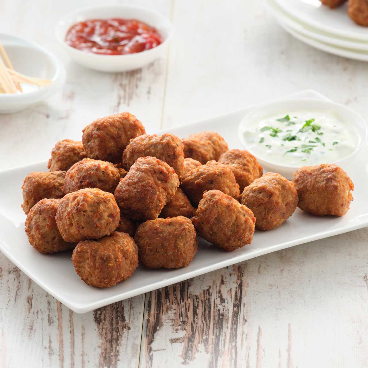 Chiko® Fully Cooked Beef Meatballs, Prepared