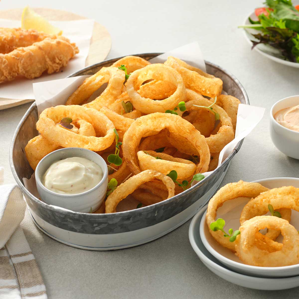 Edgell® Hand-Cut Battered Onion Rings, Prepared