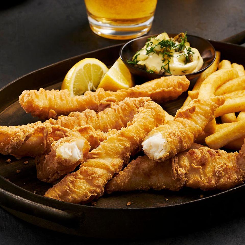 I&J® South American Crispy Battered Flathead Fillets, Prepared