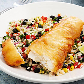 Captain's Catch® Crispy Battered MSC Alaskan Pollock 110g, Prepared