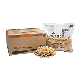 Simplot SeasonedCRISP Fries Gajo corte 10 con cobertura sazonada, con cáscara, Estilo