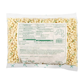 Simplot Ultra Clear Potatoes Clear Coated Dice Cut Fries, Back Innerpack