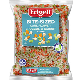 Edgell® Bite-Sized Cauliflower, Broccoli, Carrot 10-15mm, Front Innerpack