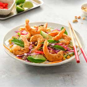 I&J® Lightly Dusted Salt & Pepper Tail On Prawns, Prepared