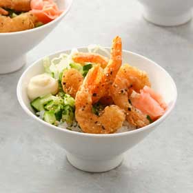 I&J® Lightly Dusted Salt & Pepper Tail On Prawns, Styled