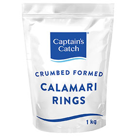Captain's Catch® Crumbed Formed Calamari Rings, Front Innerpack